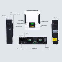 อินเวอร์เตอร์พลังงานแสงอาทิตย์สีขาวสีดำ AC230V MPPT ชาร์จอินเวอร์เตอร์คอนโทรลเลอร์สำหรับโรงงาน