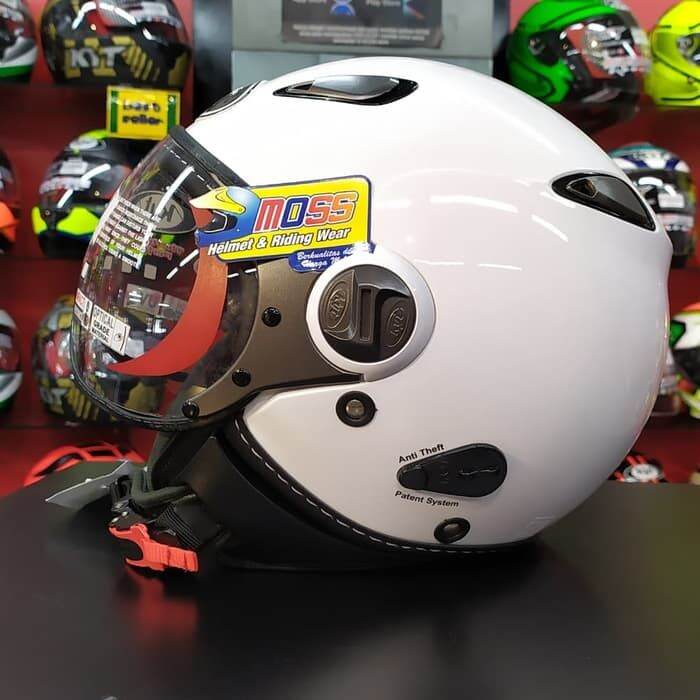 Helm KYT Elsico Polos Solid White Putih Halfface Original Lazada