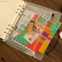 ↂ 12Pcs New A5 Binder Pockets Binder Zipper Folders for 6-Ring Notebook Binder Waterproof PVC Leaf Document Filing Bag