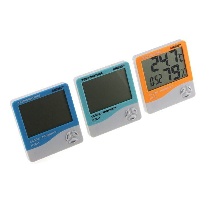 เครื่องวัดอุณหภูมิดิจิตอลไฮโกรมิเตอร์-lcd-นาฬิกาปลุกอุณหภูมิคู่ในร่มกลางแจ้ง