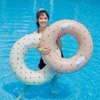 2023 INS Style Thicken Inflatable Swimming Ring Tube Water Party Adult Floating Air Mattress with Handle Outdoor Swimming Circle