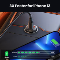 (Spot Goods)[NEW-IN]UGREEN USB Car Charger 30W Quick Charge 4.0 QC4.0 QC3.0 PD Type C Fast Car USB Charger For 14 Xiaomi Mobile Phone,《 Suggest Order 》