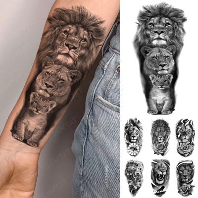 hot【DT】 Temporary Sticker Flash Tatto Tiger Wolf Arm Fake Tatoo Men