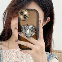 Cálido ใหม่1Pc Ins Love Crystal Bracket เคสโทรศัพท์เคสป้องกันโทรศัพท์ Fit For Iphone Beauty