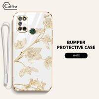 เคสโทรศัพท์ออกแบบดอกชงโคสำหรับ OPPO Realme 7i Realme C17 Realme 7 Pro ใหม่นุ่มป้องกันการตกและการชนกันกรอบซิลิโคนนิ่มพร้อมฟรีสายคล้อง