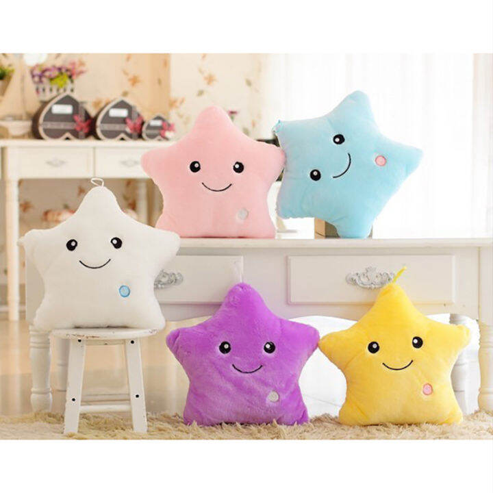 creative-star-luminous-หมอนน่ารัก-led-light-ตุ๊กตา-plush-ของเล่นโซฟาหน้าแรกตกแต่งเบาะนุ่มที่มีสีสันสีฟ้าสีชมพูน่ารัก-gift