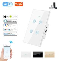 Home Intelligent Tuya WiFi Switch Light Wireless Remote Wall Switch Voice Control Touch Sensor LED Light Switches Alexa Google