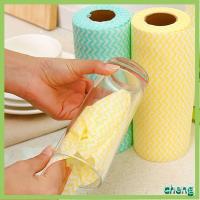 เฉิงผ้าไม่ทอไม่มีน้ำมันแบบใช้แล้วทิ้งผ้าเช็ดจานแผ่นขัดถูม้วนผ้าใช้ในห้องครัวผ้าทำความสะอาด