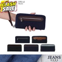 Louis Montini (Denim Zip-Around) กระเป๋าสตางค์ผ้ายีนส์ ซิปรอบ ผู้หญิง ปะหนังแท้ด้านหน้า Jeans Wallet for Women – WL32 #กระดาษใบเสร็จ #สติ๊กเกอร์ความร้อน #กระดาษสติ๊กเกอร์ความร้อน   #กระดาษความร้อน  #ใบปะหน้า