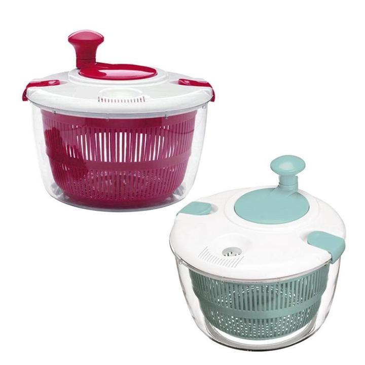 Salad Spinner, Large Capacity 5L Salad Bowl Spinner, Quick and Easy  Vegetable Spinner with Secure Lid Lock, Fuit Spinning Colander with Rotary  Handle