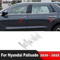 สำหรับ Hyundai Palisade 2020 2021 2022มือจับประตูด้านข้างรถโครเมียมตกแต่งขอบฝาครอบที่ครอบแบบหล่ออุปกรณ์ตกแต่งภายนอก