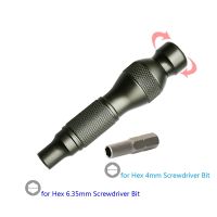 【cw】 6.35mm Aluminum Alloy Handle Shaft for Shank 1/4 quot; Bits ScrewDriver Holder with Bit to 4mm !