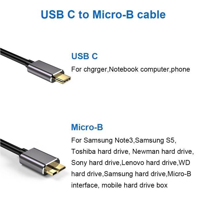 chaunceybi-usb-c-to-b-cable-3-0-type-5gbps-data-hard-drive-smartphone-charger-disk-cord