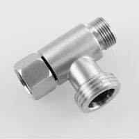 38inch And 12inch Water Line Brushed Nickel Home Accessories Toilet Bidet Durable Stainless Steel Tee Connector 3 Way Adapter