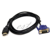 HDMI-เข้ากันได้กับสาย VGA 1080P ตัวผู้กับ VGA ตัวผู้สายตัวแปลงวิดีโออะแดปเตอร์ HD-15 VGA สำหรับมอนิเตอร์กล้องดิจิตอล