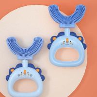 Children Silicone U-shaped Toothbrush Oral Cleaning Manual Cartoon Cute Toothbrush Food Grade Silicone