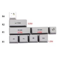 【☑Fast Delivery☑】 biyangbiao คีย์บอร์ดหมึกย้อมระเหิดน่ารัก Pbt Oem Profile Keycap สำหรับ Gh60 Gk61 73คีย์