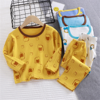 Xiaozhima Toddler Baby Kids Boys Girls Breathe Cotton Pyjamas Clothing Sets Long Sleeves T-shirt Top and Pants Lovely Animals Print 2PCS Clothes Pajamas Suit Underwear Sleepwear For 0-8 Years