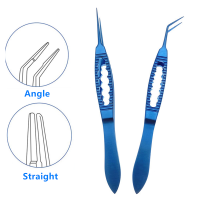 Titanium Forceps Toothless Tweezers Castroviejo Suturing Forceps 108Mm Ophthalmic Instrument Microcosmetic Forcep