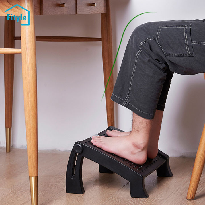 Mind Reader 'Comfy' Adjustable Height Foot Rest with Rollers for Massage , Black
