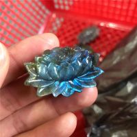 、‘】【【 Wholesale Natural Crystal Crafts Spiritual Healing Stone Labradorite Lotus Flower