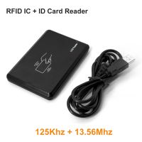【CW】 2-in-1 RFID Reader USB Port 125Khz   13.56Mhz Contactless Smart Card Read for EM4100 EM4300 14443A Tags IC amp; ID Card Window Linux