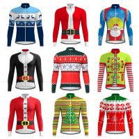 ZZOOI Autumn Man Thin Clothes Maillot Cycling Jersey  Red Bicycle Christmas New Year Bike Long Sleeve Cycl Jersey factory Outlet