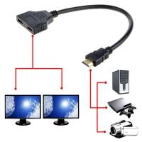 1080P HDMI Port Male to 2 Female 1 In 2 Out Splitter Cable Adapter Converter New