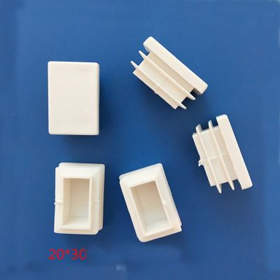 Milky White Tube Plug 20X30mm Rectangle Plastic Mat Dustproof Square Pipe Inner Plug Cover 20pcs Pipe Fittings Accessories