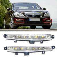 รถ LED DRL Daytime Running Light หมอกโคมไฟ12V สำหรับ Mercedes S-Class S63 S65 S350 S400 S500 W221 Amg