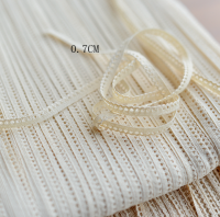 10 เมตร 7 มม.ลูกไม้ผ้าฝ้ายสีเบจลูกไม้เย็บริบบิ้น guipure lace trim หรือผ้า warp ถัก DIY เสื้อผ้าอุปกรณ์เสริม-Linqiaoe