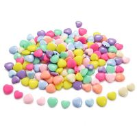 12mm Colourful Heart Shape Acrylic Loose Spacer Beads for Jewelry Making DIY Accessories