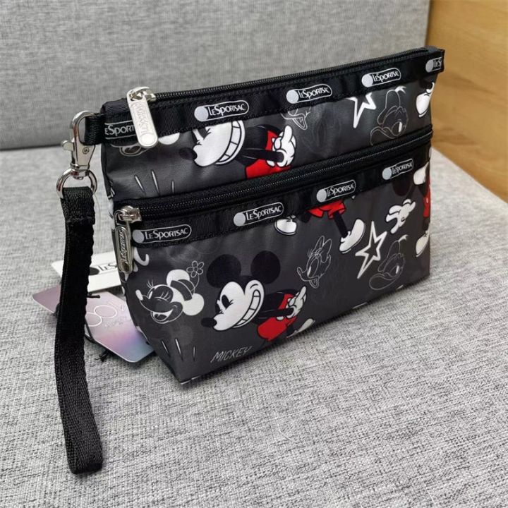 lesportsac-การ์ตูนญี่ปุ่นคลัทช์กระเป๋าสบายๆกระเป๋าเครื่องสำอางกระเป๋าเชือกมือกระเป๋า-2-ชั้นกระเป๋าเครื่องสำอาง-7105