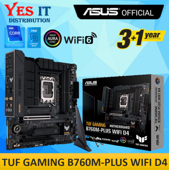 Asus Tuf Gaming B760m Plus Wifi D4 Ddr5 Intel B760 Lga1700 Matx Motherboard Only Lazada