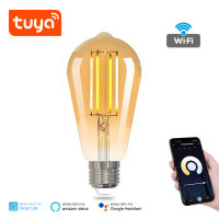 Tuya New Design Smart Wi-Fi Filament Bulb ST64 Edison Smart Light Work With Alexa Home