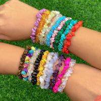 【YF】❁▣▫  19 Colors Boho Irregular Stone Chain for Strand Elastic Rope Bangles Couple Hand Wristband Jewelry