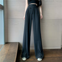 Draping suit pants casual pants womens spring and autumn pants were thin, high-waisted wide-leg pants, straight mopping trouser