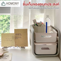 [?พร้อมส่ง+ โค้ดลด] HOMONY ชั้นวางของ 2 ชั้น (OR1 J)ชั้นเก็บของเอนกประสงค์ ลิ้นชักวางของ ชั้นวางของมีล้อ ลิ้นชักเก็บของ