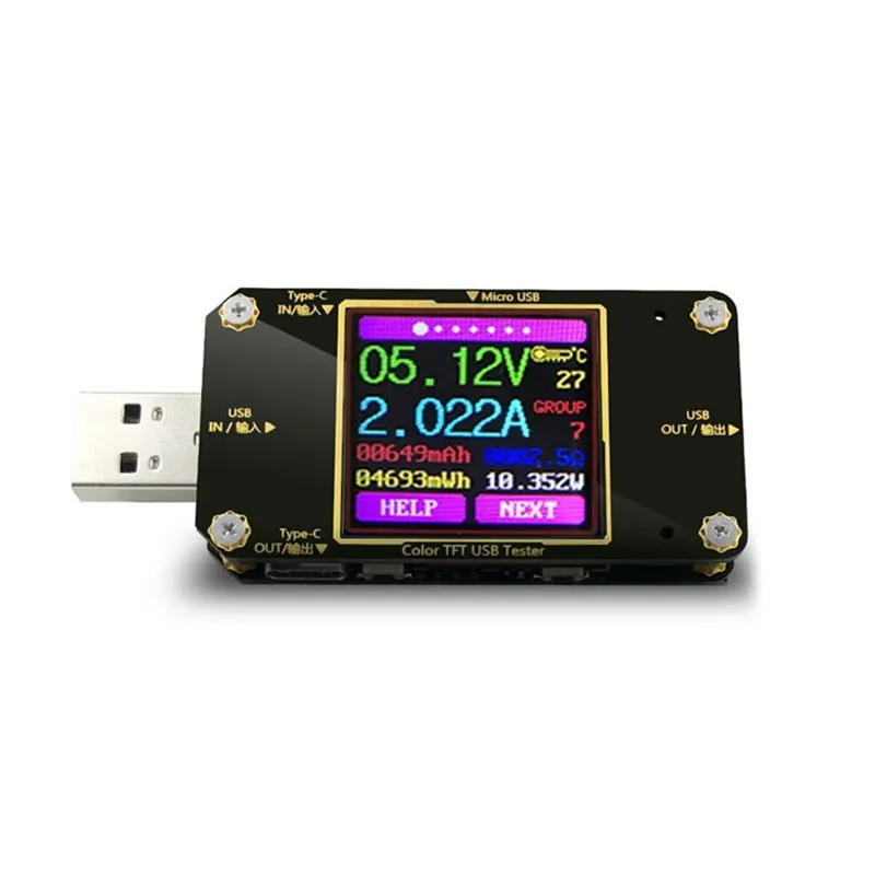 1 Piece Dc Voltage Current Meter Ammeter Detector Charger Indicator USB  Tester 