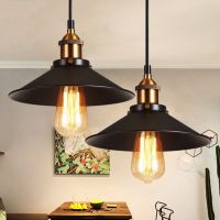 Loft Chandelier Iron Black Modern Light Minimalist Restaurant Bar Table Light Single Head Industrial Style Hotel Engineering