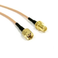 1PCใหม่RG316 COAXIAL CABLE RP-SMAปลั๊กตัวผู้TO RP-SMAแจ็คตัวเมียPigtail 15 ซม. สายเชื่อมต่อสำหรับเราเตอร์อินเตอร์เน็ตไร้สาย