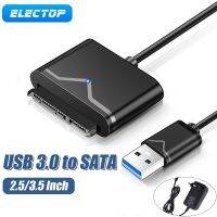 ELECTOP SATA to USB 3.0 Adapter SATA Cable Converter For 2.5 3.5 Inch HDD SSD Hard Drive Cable UASP Laptop SATA Cable Adapter