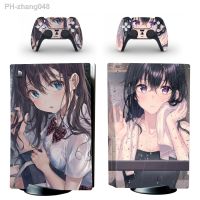 Comic Girl PS5 Disc Edition Skin Sticker Decal Cover for PlayStation 5 Console and 2 Controllers PS5 disk Skin Sticker 7