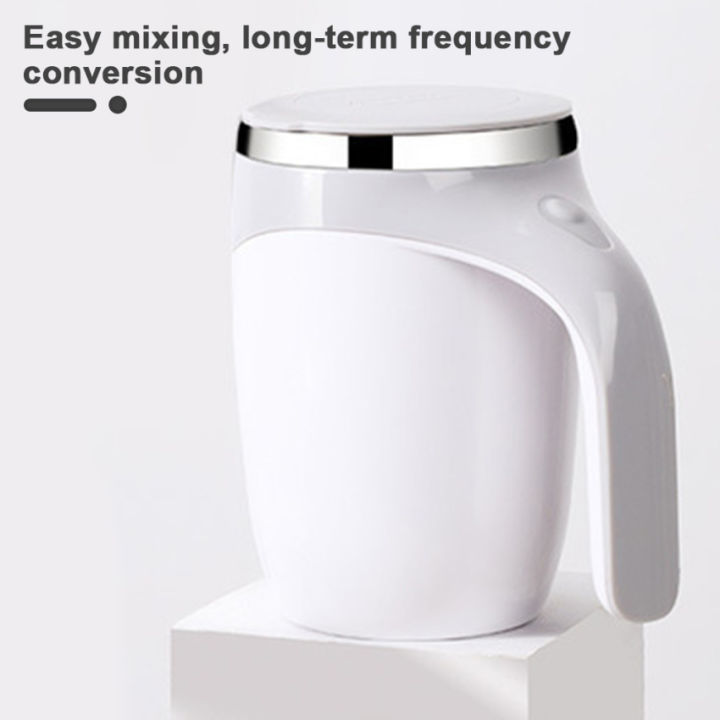 ถ้วยคนกาแฟขี้เกียจ-ถ้วยกวนอัตโนมัติถ้วยนมไฟฟ้าหมุนแม่เหล็กถ้วยทำเครื่องหมาย304สแตนเลสสตีล