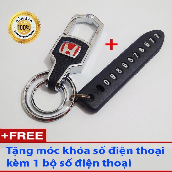 Móc khóa Thái Lan Logo Honda Tặng móc khóa số điện thoại chống mất ...