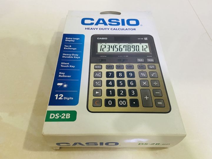 casio-เครื่องคิดเลข-12-หลัก-ตั้งโต๊ะ-รุ่น-ds-2b-gd-gold-ของแท้-100-ประกันศูนย์เซ็นทรัลcmg2-ปี-จากร้าน-m-amp-f888b