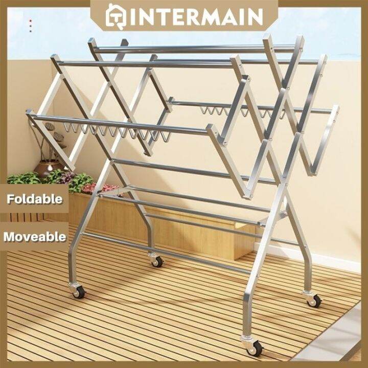 Penyidai Baju Stainless Steels Rak Ampaian Baby Outdoor Clothes Drying