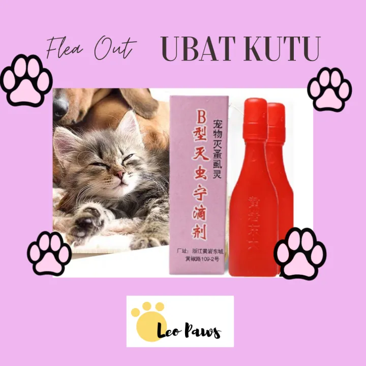 Ubat Kutu Kucing Anjing Flea Out Type B Red Lazada