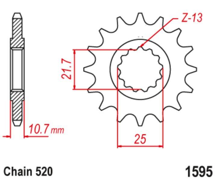 520-16t-เฟืองหน้าสำหรับยามาฮ่า-fz6-fz6r-2009-fz-6r-10-17-xj6-20s-09-15-xj6-abs-36b-09-15-xj6ผัน36d-09-15-1dg1cw-09-15