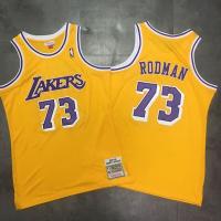 NBA Los Angeles Lakers No. 73 Dennis Rodman Jersey Dense Embroidery Basketball Jersey Casual Wear Vest